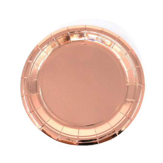 Rose Gold-Colored 7-Inch Paper Plate