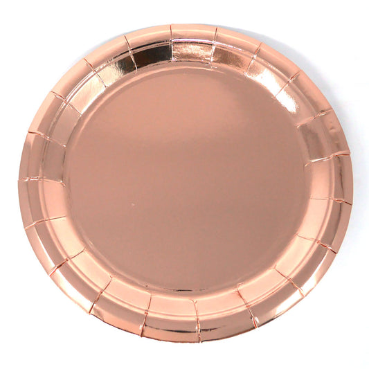 Rose Gold-Colored 9-Inch Paper Plate